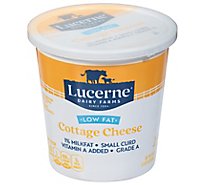 Lucerne Cottage Cheese Small Curd 1% Milkfat Lowfat - 24 Oz