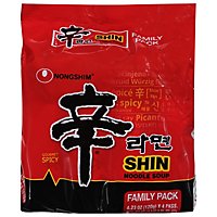 Nongshim Noodle Soup Shin Ramyun Gourmet Spicy Family Pack - 4-4.2 Oz - Image 3