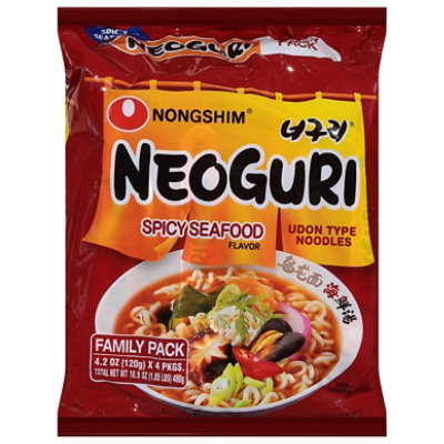Nongshim Neoguri Spicy Seafood Noodles - 4-4.2 Oz