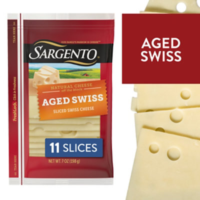 Sargento Sliced Aged Swiss Natural Cheese 11 Count - 7 Oz - Image 1