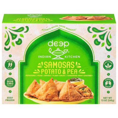 Deep Indian Kitchen Potato & Pea Samosas with Chutney - 12 Oz - Image 2