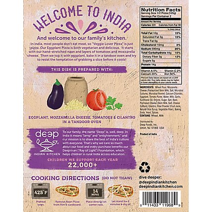 Deep Indian Kitchen Naan Pizza Eggplant - 9 Oz - Image 6