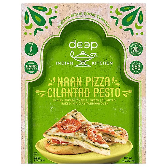 Deep Indian Kitchen Naan Pizza Cilantro Pesto - 7.4 Oz