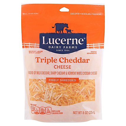 Lucerne Cheese Finely Shredded Triple Cheddar - 8 Oz - Image 3