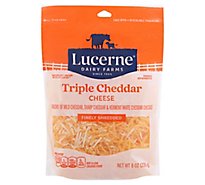 Lucerne Cheese Finely Shredded Triple Cheddar - 8 Oz