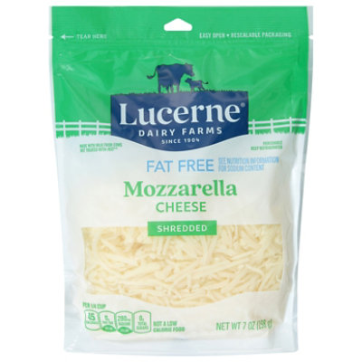 Lucerne Cheese Shredded Mozzarella Fat Free - 7 Oz - Image 2