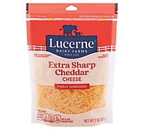 Lucerne Cheese Natural Finely Shredded Extra Sharp Cheddar - 7 Oz