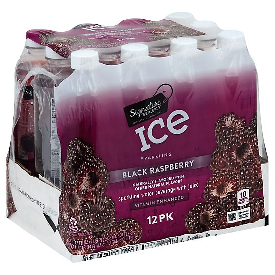 Signature SELECT Water Sparkling Ice Black Raspberry - 12-17 Fl. Oz.