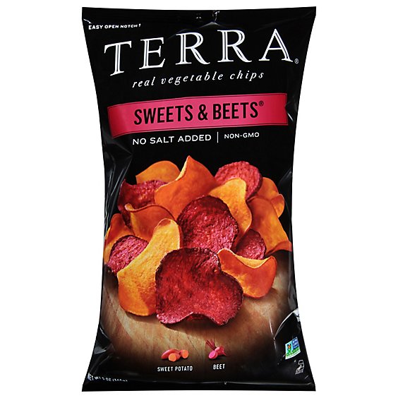 TERRA Vegetable Chips Sweet & Beets No Salt Added - 6 Oz
