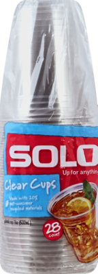 SOLO Cups Plastic Clear 18 Ounce Bag - 28 Count - Image 2