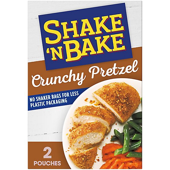 Shake 'N Bake Crunchy Pretzel Seasoned Coating Mix Packets 2 Count - 4.6 Oz