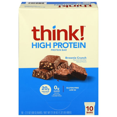 thinkThin High Protein Bars Brownie Crunch - 10 Count - safeway