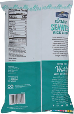 Lundberg Family Farms Sesame Seaweed Rice Chips - 6 Oz. - Image 6