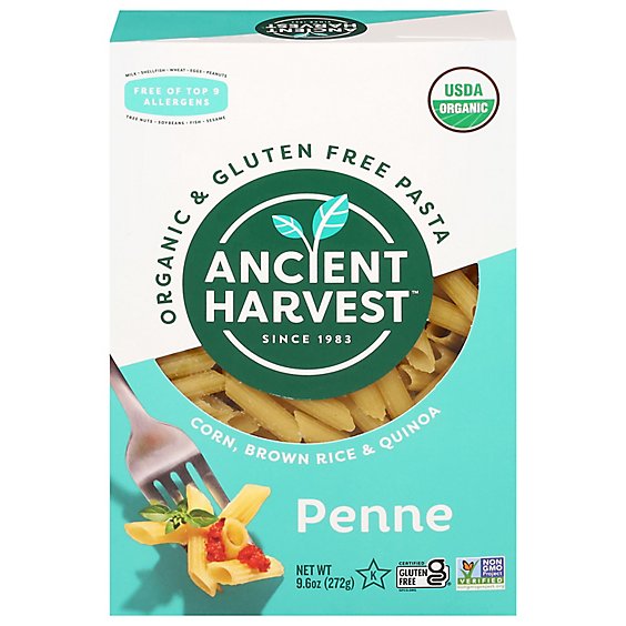 Ancient Harvest Supergrain Pasta Organic Gluten Free Corn & Quinoa Blend Penne Box - 8 Oz