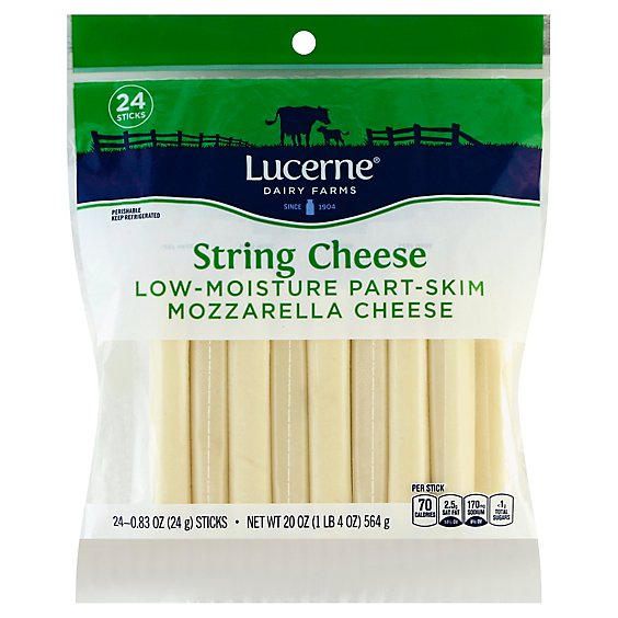 Lucerne Cheese String Low-Moisture Part-Skim Mozzarella - 20 Oz