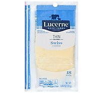 Lucerne Cheese Slices Thin Swiss - 6.84 Oz