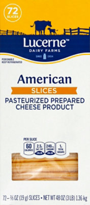 Lucerne Cheese Slices Pasteurized Prepared American - 72-0.67 Oz - Image 2