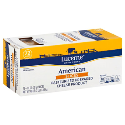 Lucerne Cheese Slices Pasteurized Prepared American - 72-0.67 Oz