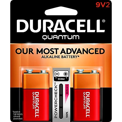 Duracell Quantum Battery Alkaline With Powercheck 9V - 2 Count - Image 2