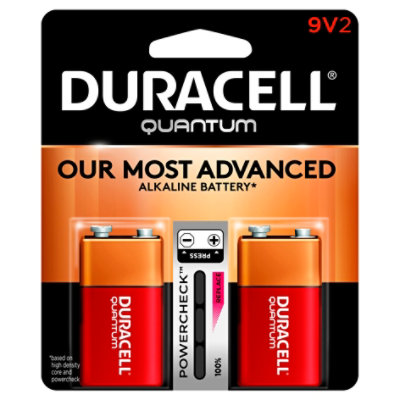 Duracell Quantum Battery Alkaline With Powercheck 9V - 2 Count