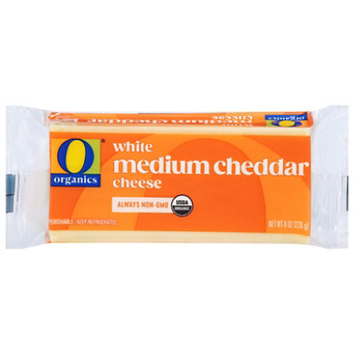 O Organics Organic Cheese White Cheddar - 8 Oz