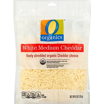 O Organics Organic Cheese Finely Shredded White Cheddar - 6 Oz - Image 2