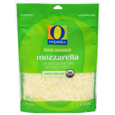 O Organics Organic Cheese Finely Shredded Low-Moisture Part-Skim Mozzarella - 6 Oz