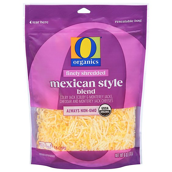 O Organics Organic Cheese Finely Shredded Mexican Blend - 6 Oz