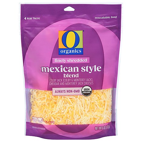 O Organics Organic Cheese Finely Shredded Mexican Blend - 6 Oz