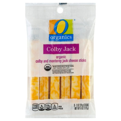 O Organics Organic Cheese Sticks Colby & Monterey Jack 6 Count - 6 Oz