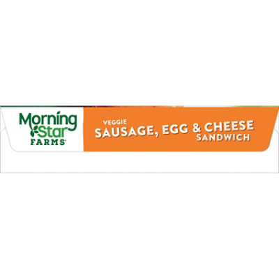 MorningStar Farms Sandwich Plant Based Protein Meatless Sausage Egg and Cheese 4 Count - 14.8 Oz - Image 6