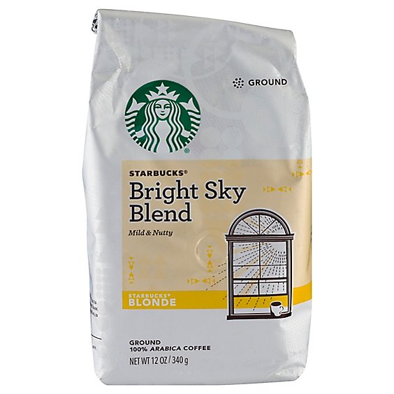 Starbucks Coffee Ground Blonde Bright Sky Blend Bag - 12 Oz