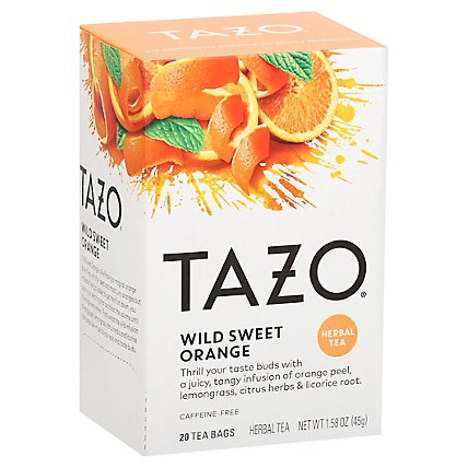 TAZO Tea Bags Herbal Tea Wild Sweet Orange - 20 Count - Image 1