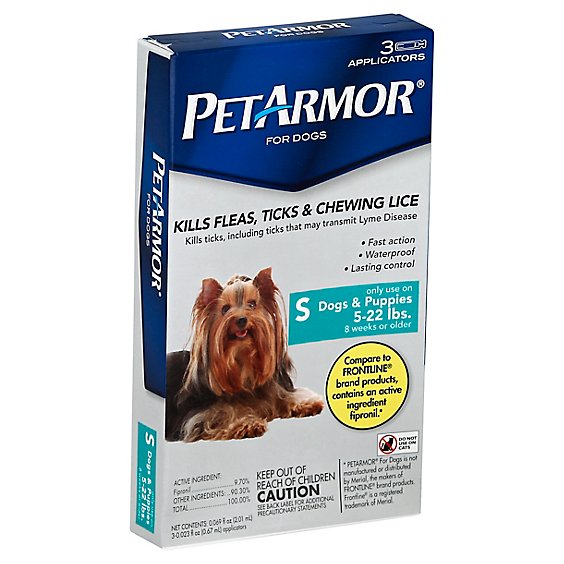 Petarmor Fleas Ticks & Lice Treatment For Dogs S 5-22lb - Each