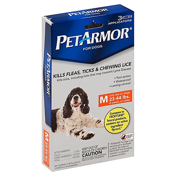 Petarmor Flea Tick & Lice Treatment For Dogs M 23-44lb - Each