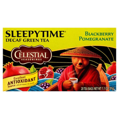 Celestial Seasonings Sleepytime Green Tea Blackberry Pomegranate Decaf - 20 Count