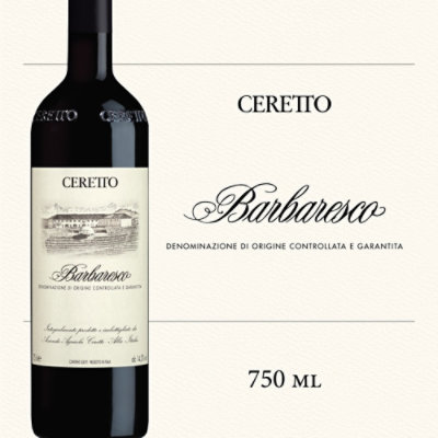 Ceretto Barbaresco DOCG Red Wine Bottle - 750 Ml - Image 1