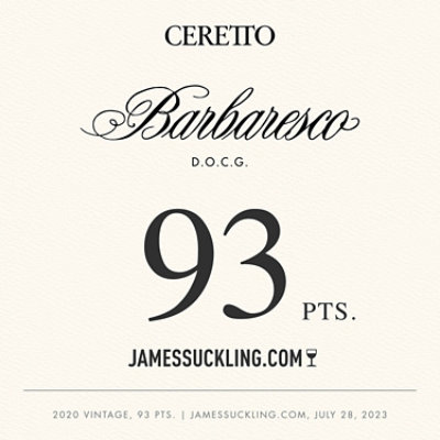Ceretto Barbaresco DOCG Red Wine Bottle - 750 Ml - Image 3