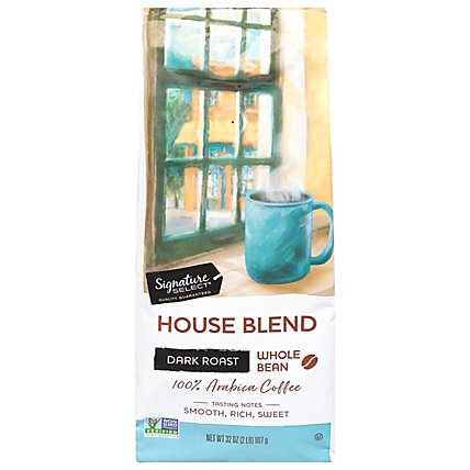 Signature SELECT Coffee Whole Bean Arabica Medium Roast House Blend - 32 Oz - Image 3