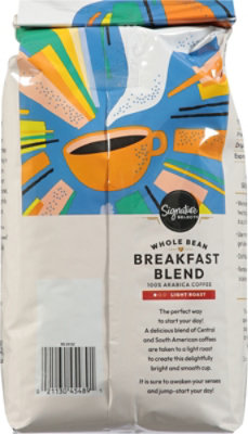 Signature SELECT Coffee Whole Bean Breakfast Blend Light Roast - 32 Oz - Image 4