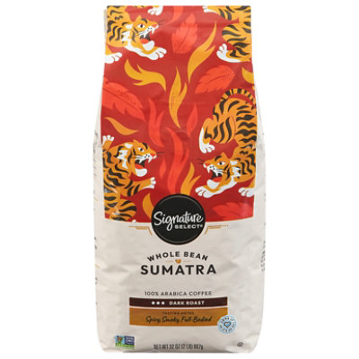 Signature SELECT Coffee Whole Bean Dark Roast Sumatra - 32 Oz