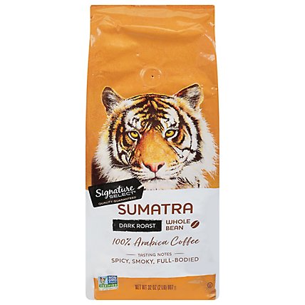 Signature SELECT Coffee Whole Bean Dark Roast Sumatra - 32 Oz - Image 1