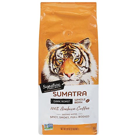 Signature SELECT Coffee Whole Bean Dark Roast Sumatra - 32 Oz