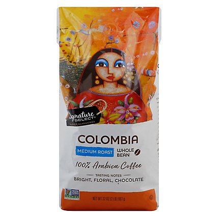 Signature SELECT Coffee Whole Bean Arabica Medium Roast Colombia - 32 Oz - Image 3
