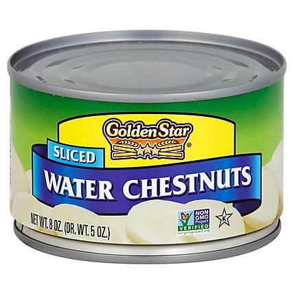 Golden Star Sliced Water Chestnuts - 8 Oz - Image 1
