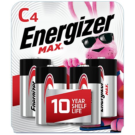 Energizer MAX C Cell Alkaline Batteries - 4 Count