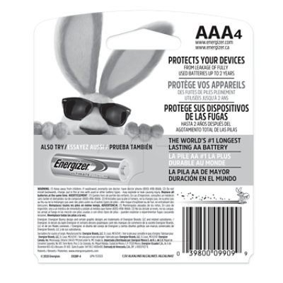 Energizer MAX AAA Alkaline Batteries - 4 Count - Image 2