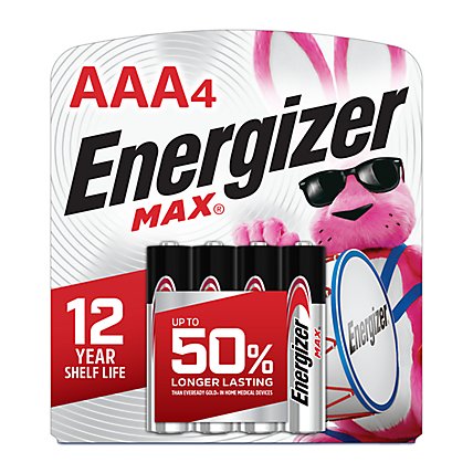 Energizer MAX AAA Alkaline Batteries - 4 Count - Image 1