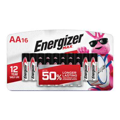 Energizer MAX AA Alkaline Batteries - 16 Count