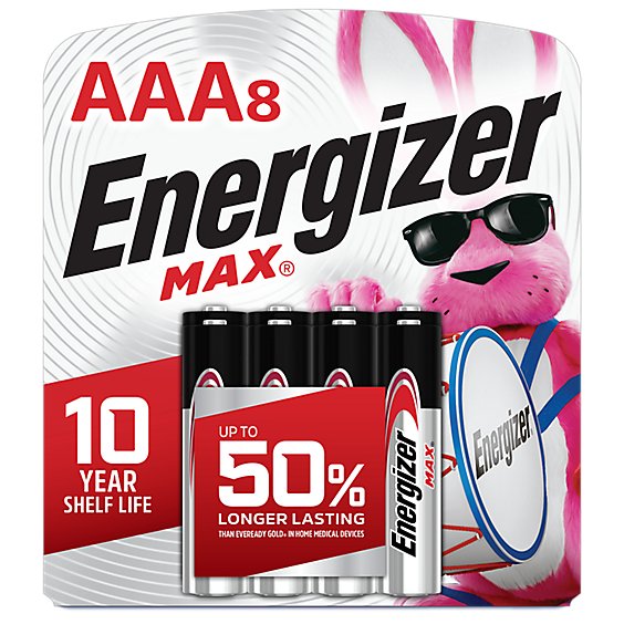 Energizer MAX AAA Alkaline Batteries - 8 Count